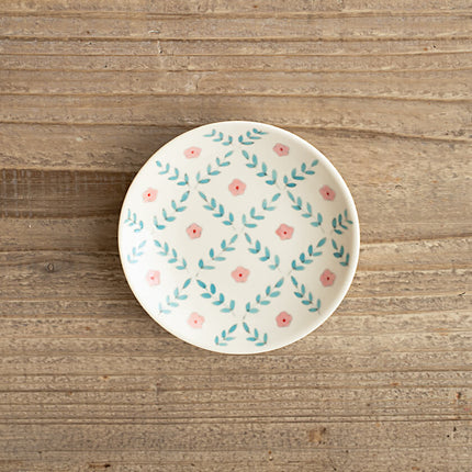Painted 3-inch plate, pink