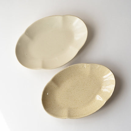 Mokko Plate - Ecru/White