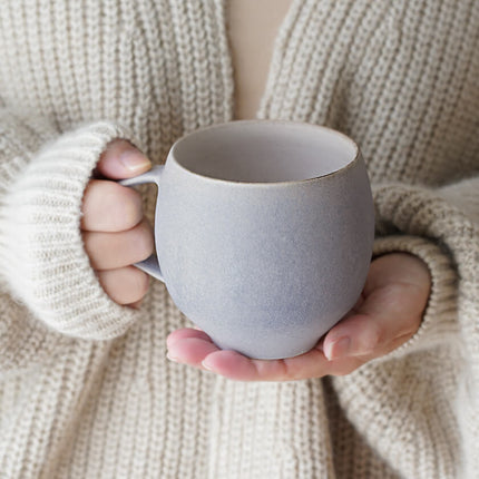 Barrel-shaped mug, light blue
