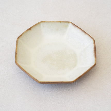 Octagonal shallow bowl