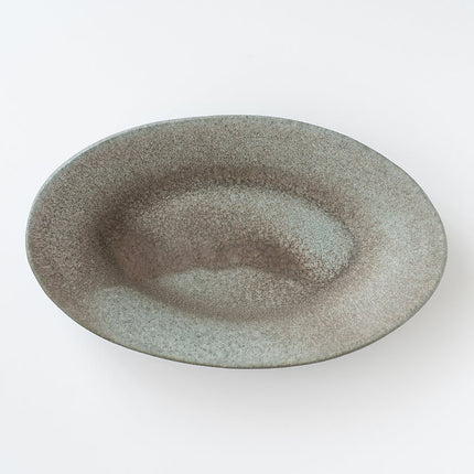 Oval Plate Black and Navy