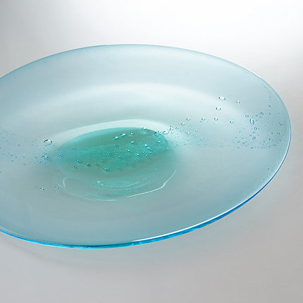 Moon on the Water, Large Oval Plate (Blue-Green/Yellow-Green)