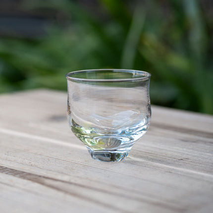 Cold Tea Glasses with Wind Pattern (Green/Yellow-Green)