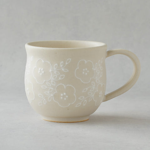 ホワイトマグカップ E