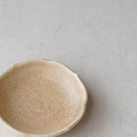 稜花 豆皿 ピンク