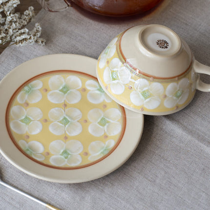 花水木 黄 ティーカップ / 15cmプレート